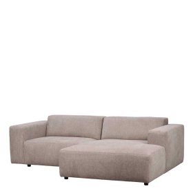 Modernes Ecksofa in Beige Manaos aus Webstoff mit Armlehnen – Ansicht 1