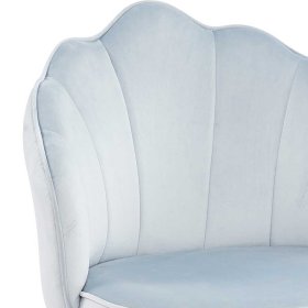 Designbarhocker Syndria in Hellgrau und Gold Muschelform (2er Set) – Ansicht 6