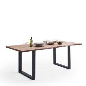 Esszimmertisch Ascalwa mit natürlicher Baumkante im Industry und Loft Stil – Ansicht 2