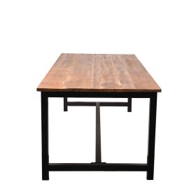 Esszimmertisch Todean aus Mangobaum Massivholz und Metall 75 cm hoch – Ansicht 4