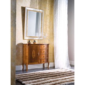 Schlafzimmer Kommode Marzonas im Barock Design in Nussbaumfarben lackiert – Ansicht 5