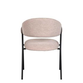 Esstisch Stühle Senade mit Armlehnen aus Boucle Stoff (2er Set) – Ansicht 4