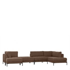 Chaiselongue Lehne links Rio in Braun - Modulsofa Element – Ansicht 10