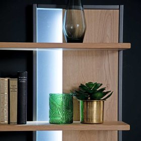Wohnzimmerwand Vruamosa in Eiche Bianco und Anthrazit modern (vierteilig) – Ansicht 13