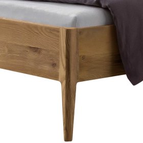 140x200 cm Holzbett Inlean aus Wildeiche Massivholz geölt – Ansicht 5