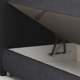 Boxspringbett Vindo in Schwarz Webstoff mit Stauraum – Ansicht 9