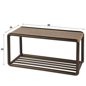 Schuhregal Krispa mit Bügelgestell aus Metall 40 cm hoch – Ansicht 6