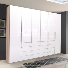 Panorama Schlafzimmerkleiderschrank Andryas 4 türig mit Schubladen – Ansicht 3
