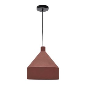 Metall Pendelleuchte Vioriga in Terracotta im Skandi Design – Ansicht 1