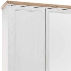 Drehtürenkleiderschrank Dymco in Holzoptik Pinie weiß und Wildeichefarben – Ansicht 7