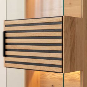 Vitrine Deruta mit LED Beleuchtung und Glastür – Ansicht 3