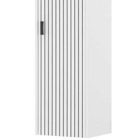 Moderner Hängeschrank Wohnzimmer Paros in Weiß und Schwarz 120 cm hoch – Ansicht 4