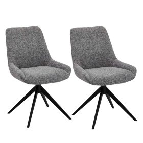 Esszimmerstuhl Orica um 360 Grad drehbar mit Gestell aus Metall (2er Set) – Ansicht 6