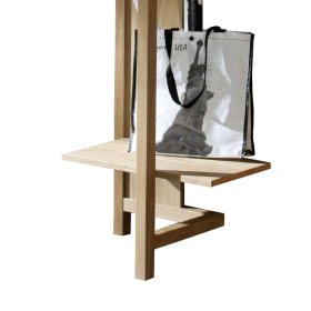 Flurgarderobe Emrada aus Wildeiche Massivholz 60 cm breit – Ansicht 4