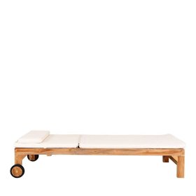 Sonnenliege Hawar aus Teak Massivholz 37 cm hoch – Ansicht 5