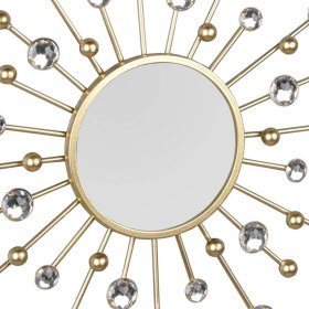 Designspiegel Trianus mit Metallrahmen in Goldfarben (3er Set) – Ansicht 4