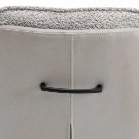 Drehbare Polsterstühle Eviliamo mit Armlehnen in Grau und Schwarz (2er Set) – Ansicht 10