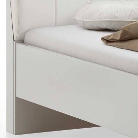 Doppelbett Bean in modernem Design in Weiß – Ansicht 6