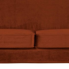 Samtstoff Couch Choicon in Rostfarben und Schwarz 56 cm Sitztiefe – Ansicht 5