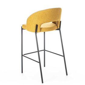 Gelbe Barstühle Gina mit Polster und Armlehnen (2er Set) – Ansicht 5