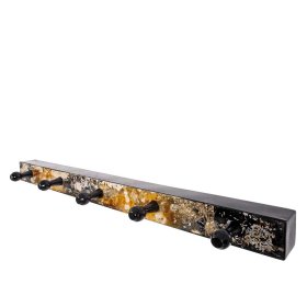 Hakenleiste Basserini aus Metall Schwarz Gold – Ansicht 1