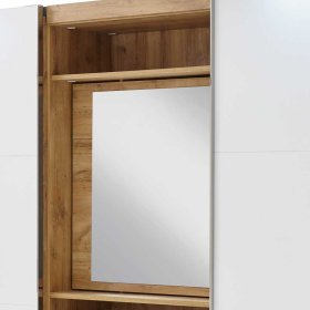Gleittürenschrank Gizmeal mit drei Schubladen und Spiegel innen – Ansicht 6