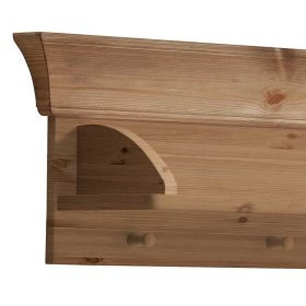 Babyzimmer Wandregal Drobeta aus Kiefer Massivholz mit Haken – Ansicht 3
