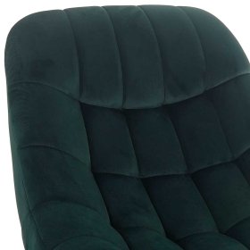 Samt Sessel Ziaru in Dunkelgrün im Retro Style – Ansicht 7