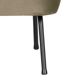 Lounge Sessel Romitella in hell Khaki Samt mit Vierfußgestell aus Metall – Ansicht 5