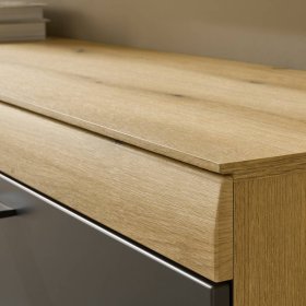 TV Wohnwand Badehma in Eichefarben und Dunkelgrau (dreiteilig) – Ansicht 8