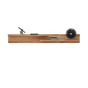 Wandboard Bagavano aus Kernbuche Massivholz mit zwei Ablagen – Ansicht 1