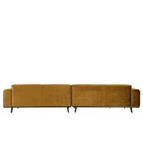 Wohnzimmer Sofa Graves in Honigfarben Samt im Retro Style – Ansicht 9