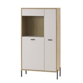 Highboard Zimena mit Vierfußgestell aus Metall in modernem Design – Ansicht 1