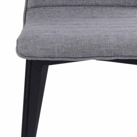 Hochlehner Set Restania in Grau Schwarz Webstoff mit Holzbeinen (2er Set) – Ansicht 6