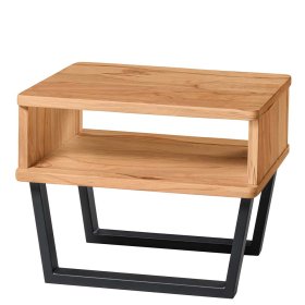 Echtholzbett 140x200 Lamon Nachtkonsolen optional aus Wildbuche & Metall – Ansicht 6