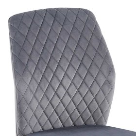 Polsterstuhl Set Esszimmer Drujano in Grau aus Samt (2er Set) – Ansicht 8