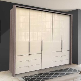 Panorama Ankleideschrank Rimini 3 türig und glasbeschichtet – Ansicht 2