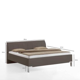 Doppelbett Boplaroma in Braun in modernem Design – Ansicht 10