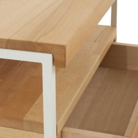 Doppel Holzbett Valjita aus Kernbuche Massivholz mit Nachttischen (dreiteilig) – Ansicht 9