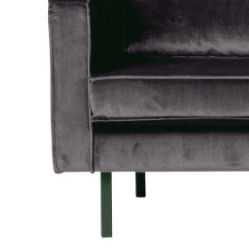 Sofa Recamiere Casilla mit Armlehne links in Anthrazit Samtbezug – Ansicht 3