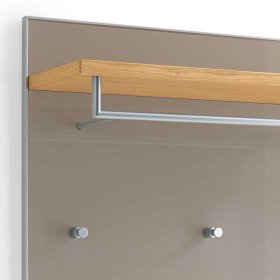 Hängegarderobe Pattinos in Taupe Glas Eiche Bianco furniert – Ansicht 5