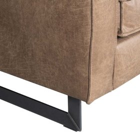 Wohnzimmersessel Luego aus Recyclingleder mit Metall Bügelgestell – Ansicht 3