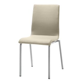 Wartezimmerstuhl Fernandez in Taupe mit Gestell aus Metall – Ansicht 1