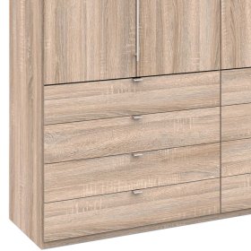 Breiter Kleiderschrank Gehvonda in Eiche Sägerau mit Falttüren – Ansicht 4
