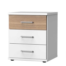Moderner Nachttisch Cerhard mit drei Schubladen 58 cm hoch – Ansicht 1