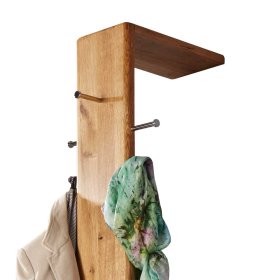 Standgarderobe Laforta aus Wildeiche Massivholz 200 cm hoch – Ansicht 5