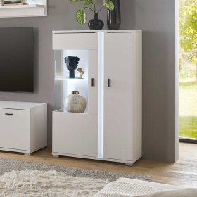 Highboard Constantin mit LED Beleuchtung - Glastür links – Ansicht 9