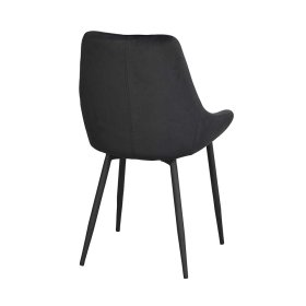 Stühle Lanaga in Schwarz Samt modern (2er Set) – Ansicht 4
