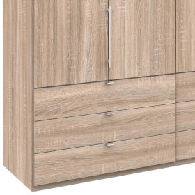 Premium Kleiderschrank Gehvonda in Eiche Sägerau 3 türig – Ansicht 4