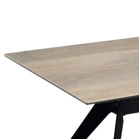 Sofatisch mit Keramikplatte Cassna in Holzoptik gekälkt 110 cm breit – Ansicht 3